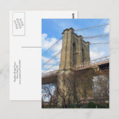 Brooklyn Bridge Tower Postcard Postkarte (Vorne/Hinten)
