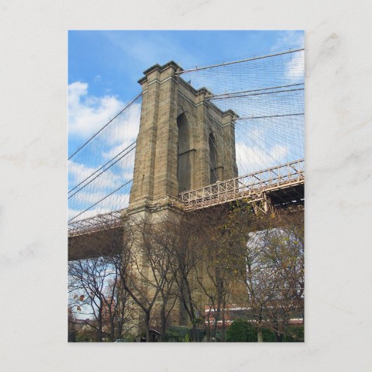 Brooklyn Bridge Tower Postcard Postkarte (Vorderseite)
