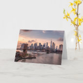 Brooklyn Bridge und Lower Manhattan Karte (Gelbe Blume)