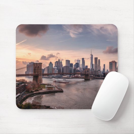 Brooklyn Bridge und Lower Manhattan Mousepad (Mit Mouse)