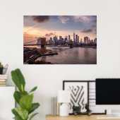 Brooklyn Bridge und Lower Manhattan Poster (Heimbüro)