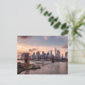 Brooklyn Bridge und Lower Manhattan Postkarte (Stehend Vorderseite)