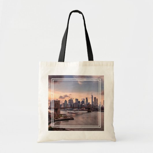 Brooklyn Bridge und Lower Manhattan Tragetasche (Vorne)