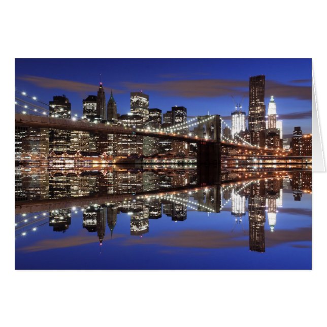 Brooklyn Bridge und Manhattan Skyline (Vorderseite (Horizontal))