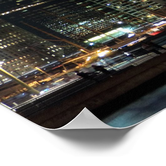 Brooklyn Bridge und Manhattan Skyline Poster (Ecke)