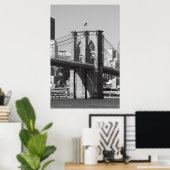 Brooklyn Bridge und Manhattan Skyline Poster (Heimbüro)