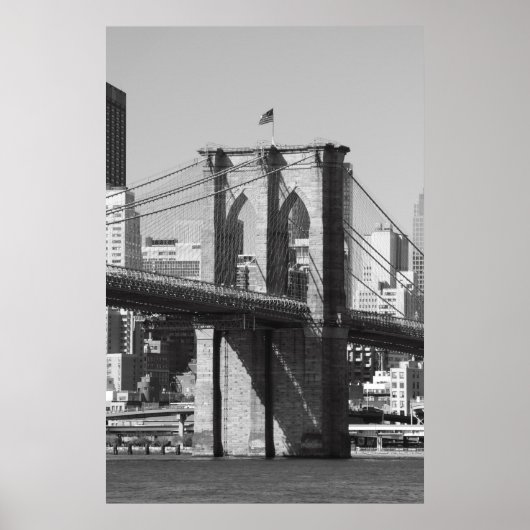 Brooklyn Bridge und Manhattan Skyline Poster (Vorne)