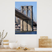 Brooklyn Bridge und Manhattan Skyline Poster (Küche)
