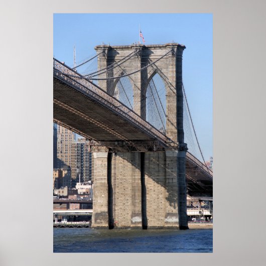 Brooklyn Bridge und Manhattan Skyline Poster (Vorne)