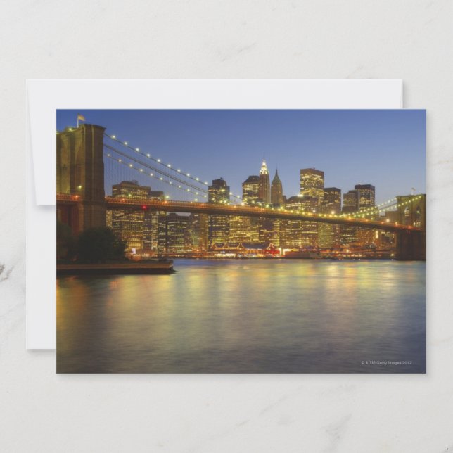 Brooklyn Bridge und New York City Gebäude (Vorderseite)