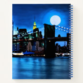 Brooklyn Bridge Under a Full Moon Journal Notizblock (Rückseite)