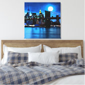 Brooklyn Bridge unter einem Vollmond Leinwanddruck (Insitu (Schlafzimmer))
