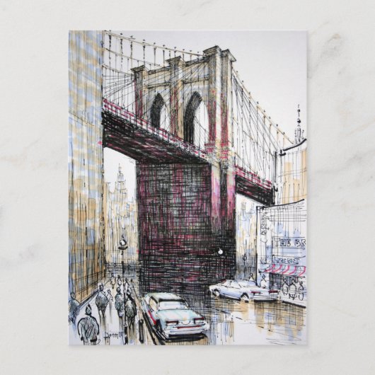Brooklyn Bridge, USA Postcard Postkarte (Vorderseite)