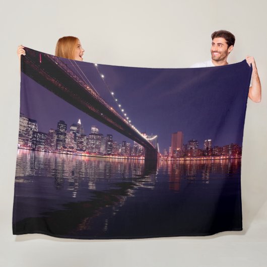 BROOKLYN BRIDGE VON NACHT FLEECEDECKE (Beispiel)