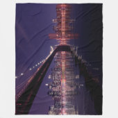 BROOKLYN BRIDGE VON NACHT FLEECEDECKE (Vorderseite)