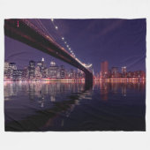 BROOKLYN BRIDGE VON NACHT FLEECEDECKE (Vorderseite (Horizontal))