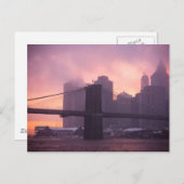 Brooklyn Bridge während des Schneesturms Postkarte (Vorne/Hinten)