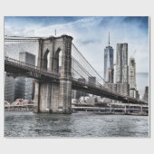 BROOKLYN BRIDGE WÄHREND DES TAGES GESCHENKPAPIER (Flach)