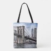 BROOKLYN BRIDGE WÄHREND DES TAGES TASCHE (Rückseite)