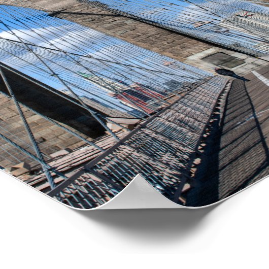 Brooklyn Bridge Walking Path Poster (Ecke)