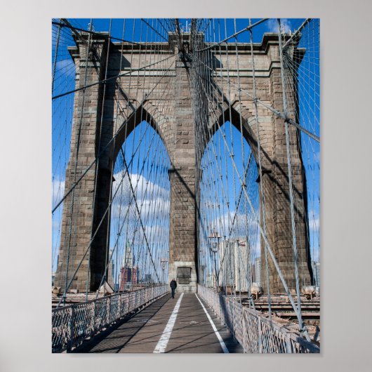 Brooklyn Bridge Walking Path Poster (Vorne)