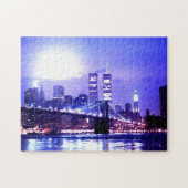 Brooklyn Bridge Water Color Digital Illustration Puzzle (Horizontal)