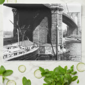 Brooklyn Bridge Waterfront Küchenhandtücher Küchentuch (Gefaltet)