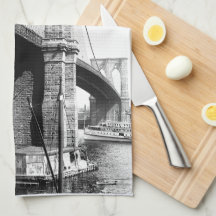 Brooklyn Bridge Waterfront Küchenhandtücher