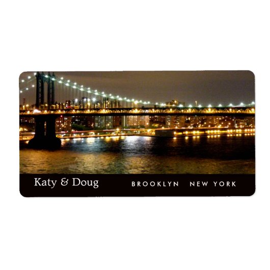 Brooklyn Bridge Wedding Labels (Vorne)
