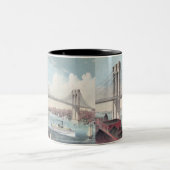 Brooklyn Bridge Zweifarbige Tasse (Mittel)