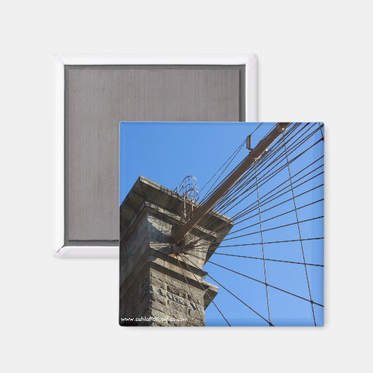 Brooklyn-Brücke 01 Magnet (Vorderseite/Rückseite)