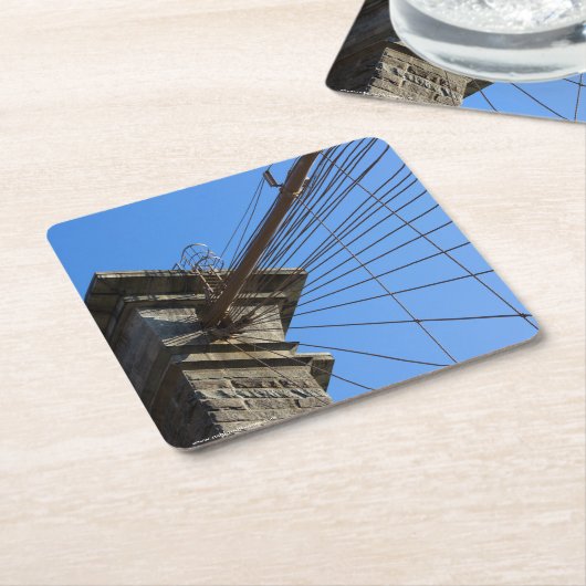 Brooklyn-Brücke 01 Rechteckiger Pappuntersetzer (angewinkelt)