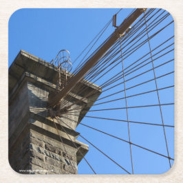 Brooklyn-Brücke 01 Rechteckiger Pappuntersetzer
