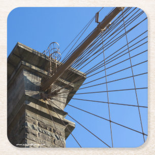 Brooklyn-Brücke 01 Rechteckiger Pappuntersetzer