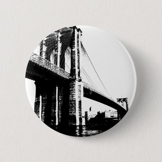 Brooklyn-Brücke Button (Vorderseite)