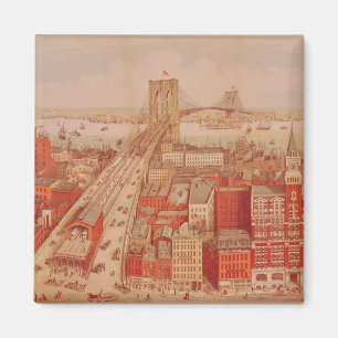 Brooklyn-Brücke, c.1883 Magnet