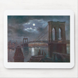 Brooklyn-Brücke durch Mondschein Mousepad