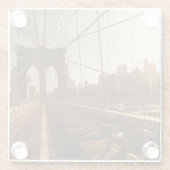 Brooklyn-Brücke Glasuntersetzer (Rückseite)