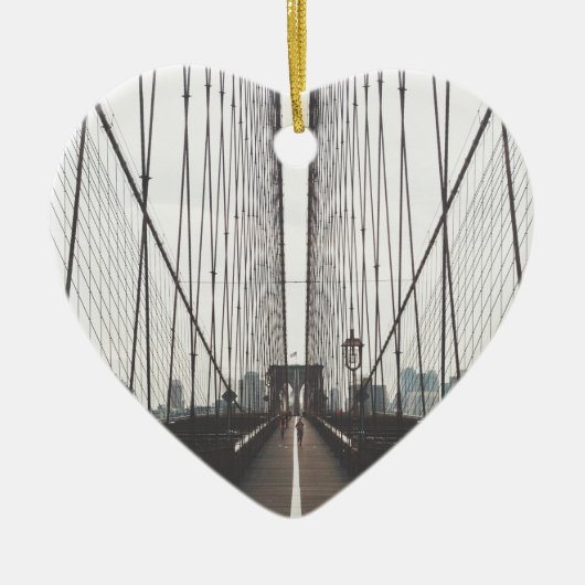 Brooklyn-Brücke Keramik Ornament (Vorne)