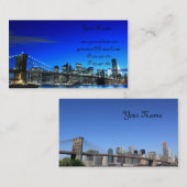 Brooklyn-Brücke nachts, New York City Visitenkarte (Vorne/Hinten)