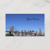 Brooklyn-Brücke nachts, New York City Visitenkarte (Rückseite)