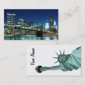 Brooklyn-Brücke nachts, New York City Visitenkarte (Vorne/Hinten)