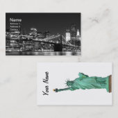 Brooklyn-Brücke nachts, New York City Visitenkarte (Vorne/Hinten)