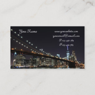 Brooklyn-Brücke nachts, New York City Visitenkarte