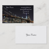 Brooklyn-Brücke nachts, New York City Visitenkarte (Vorne/Hinten)