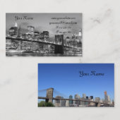 Brooklyn-Brücke nachts, New York City Visitenkarte (Vorne/Hinten)