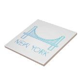 Brooklyn-Brücke | New York City Fliese (Seite)