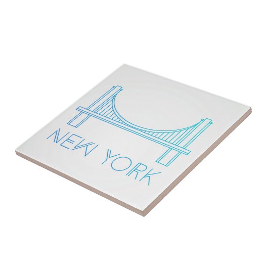 Brooklyn-Brücke | New York City Fliese (Seite)