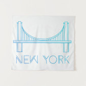 Brooklyn-Brücke | New York City Wandteppich (Vorderseite (Horizontal))