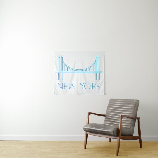 Brooklyn-Brücke | New York City Wandteppich (Beispiel (Horizontal))
